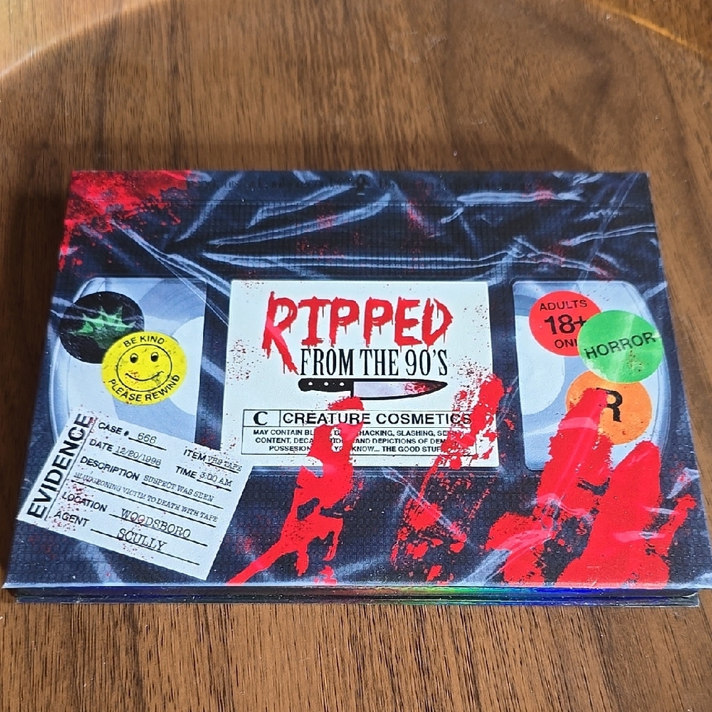 Ripped From The 90's Eyeshadow Palette - Bold Red and Black Shades